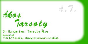 akos tarsoly business card